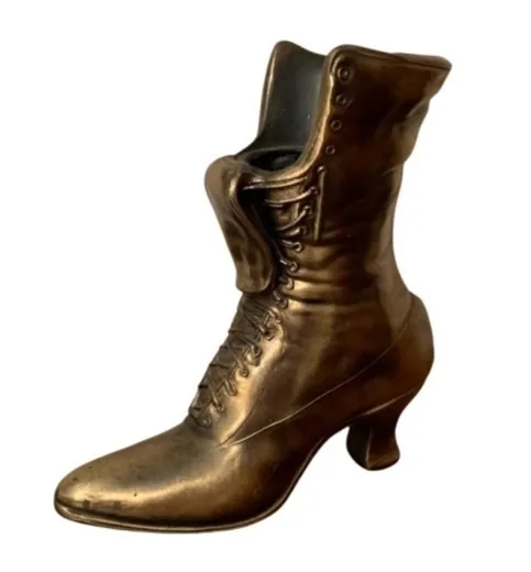 Victorian Boot Vase / Planter - 9" Tall