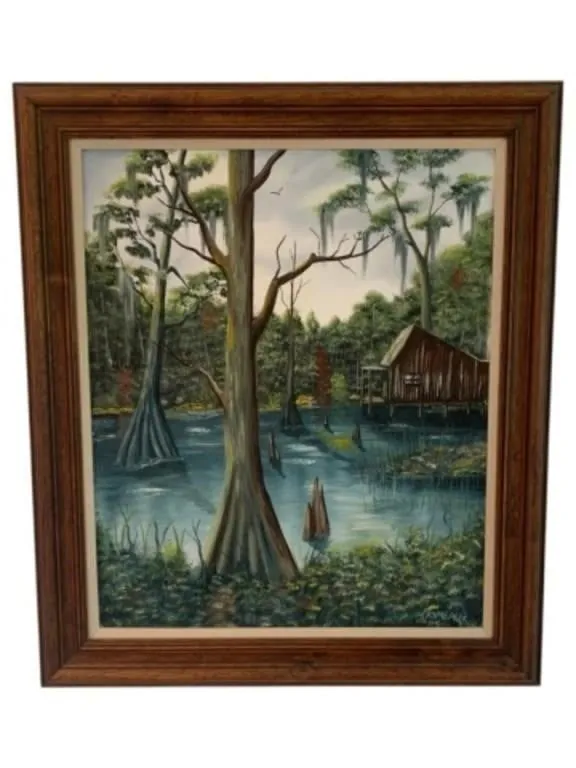 Signed oil on canvas landscape